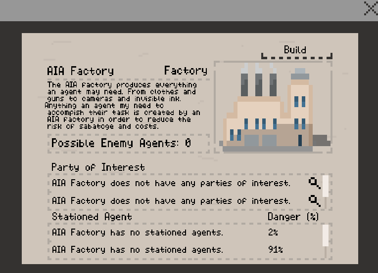 A pixel art image of the basic form for the building UI.