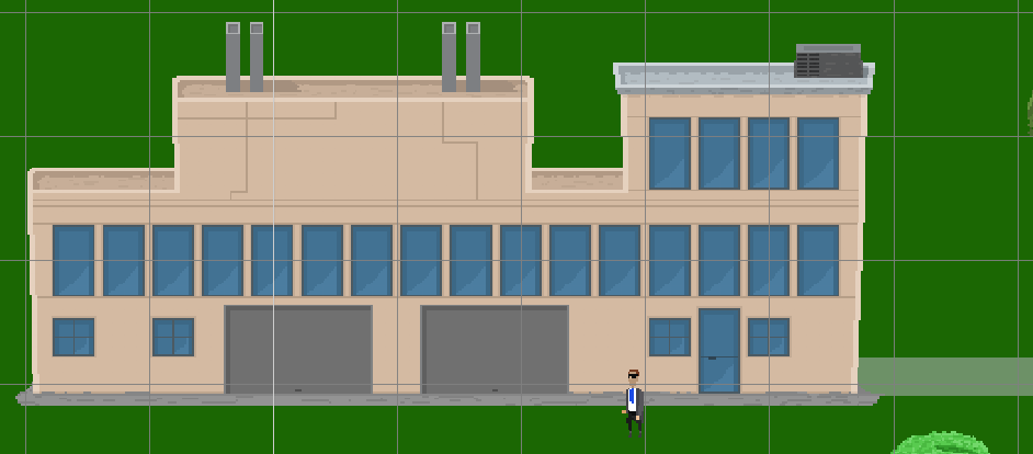 An image of some high resolution prototypes for buildings and agents.