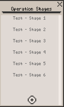 A view of an operation's stage list.